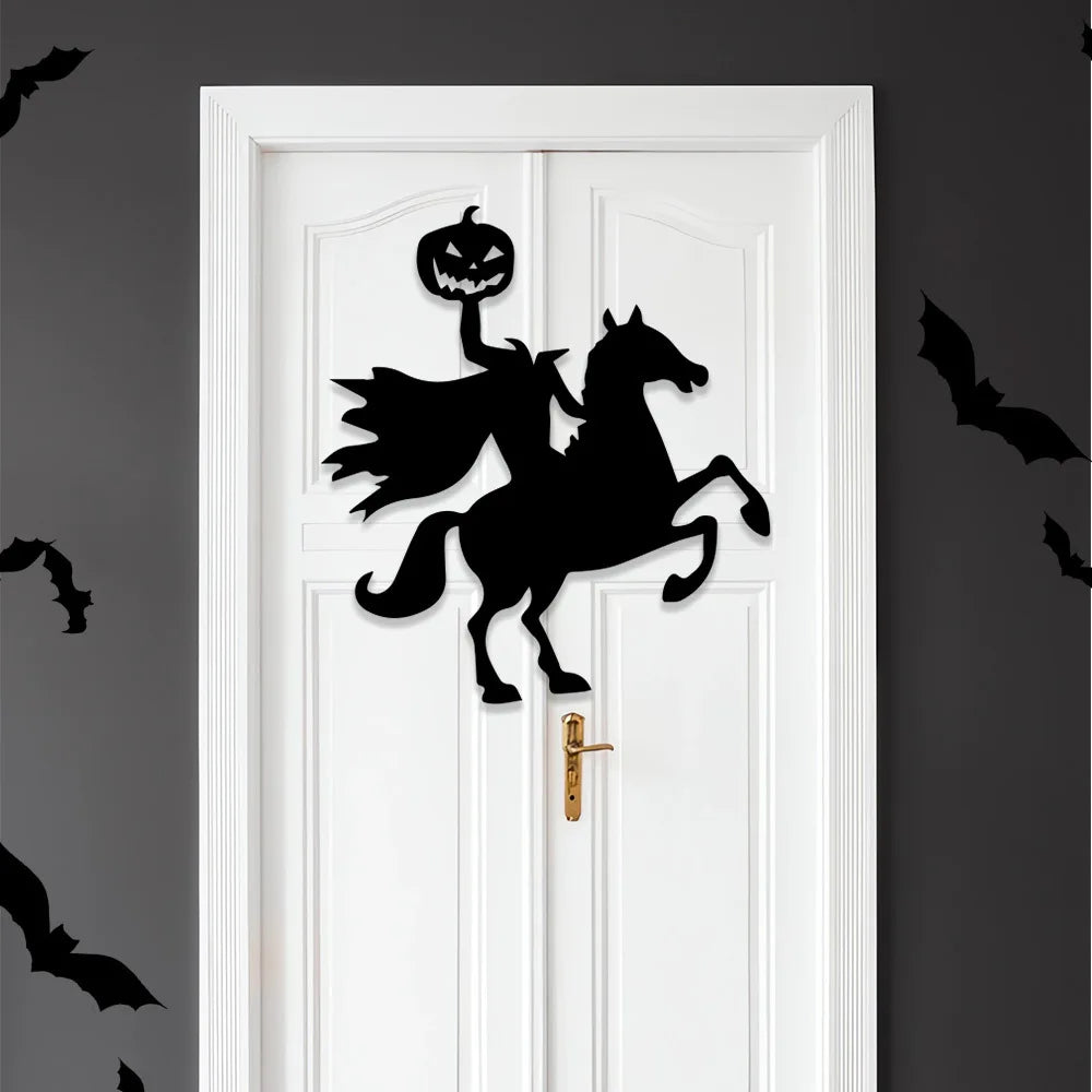 Halloween Door & Window Stickers – Skeleton Hand, Pumpkin, Ghost & Witch Hat DIY Decorations