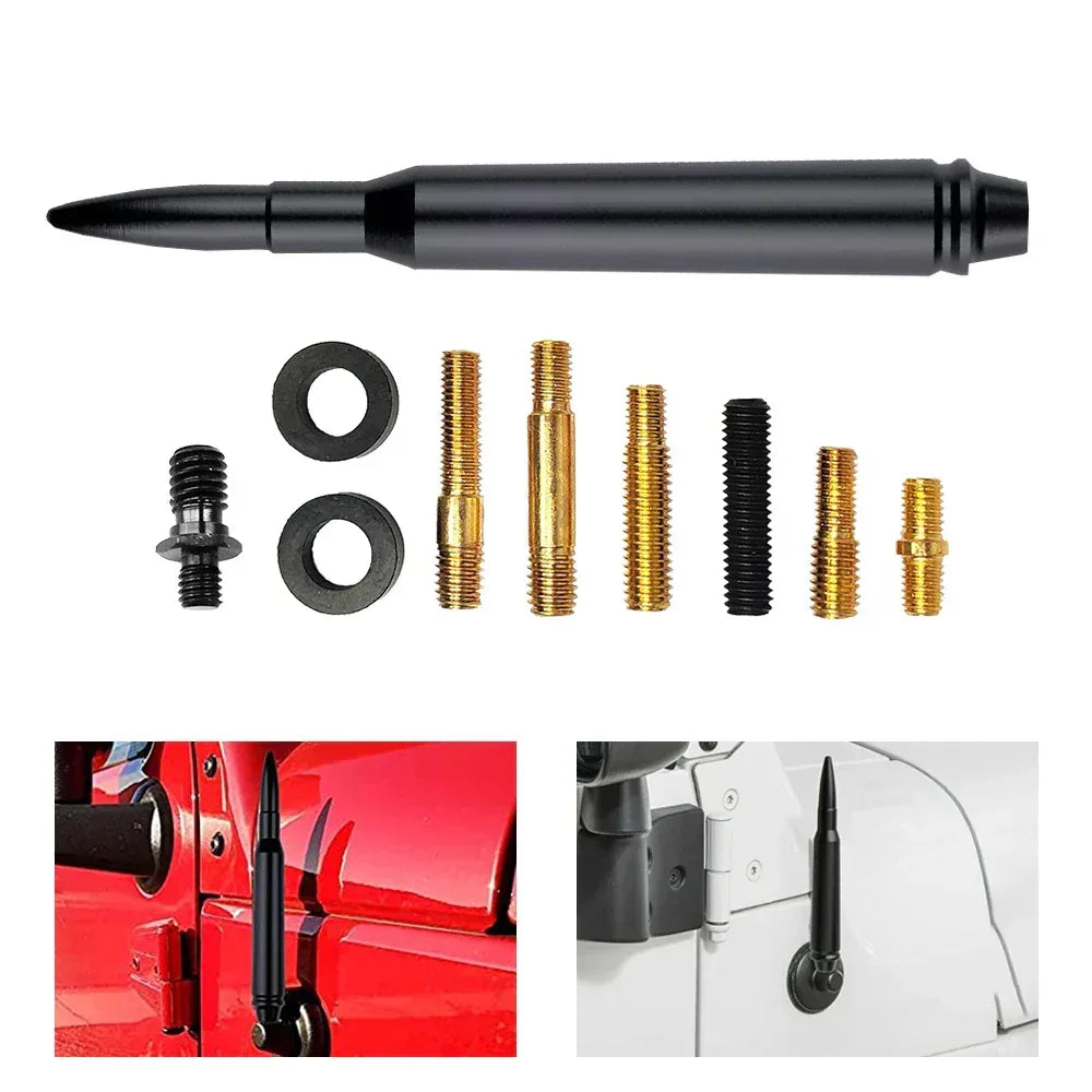 14cm Car Roof Antenna Bullet Radio Whip Aerial Antenna Pole AM/FM Radio Car Pole Universal with Screws Car Antenna Mini Short - Urbizia