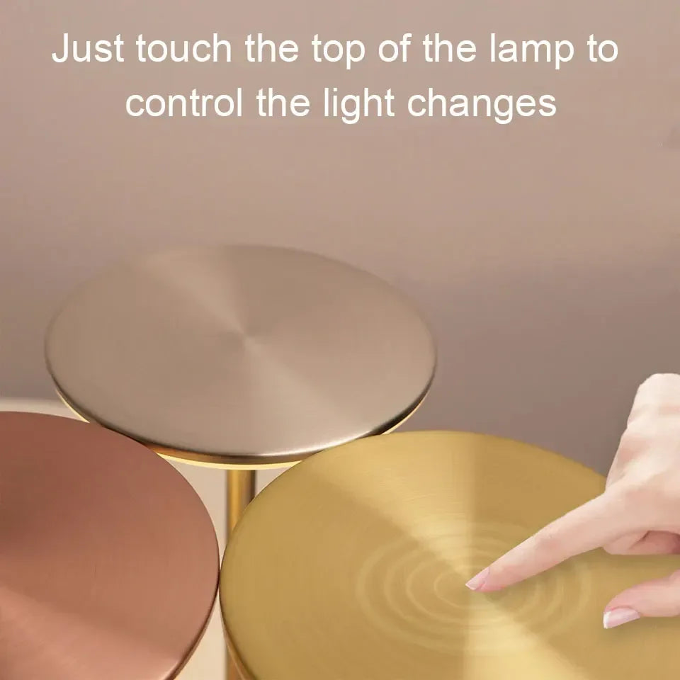 LED Table Lamp Touch Sensor Night Light USB Rechargeable Portable Bedroom Night Light Wireless Reading Lamp Restaurant Hotel Bar - Urbizia