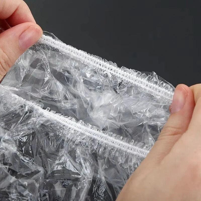 Disposable Elastic Food Covers for Bowls & Plates (100pcs)