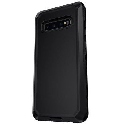 Black For Samsung Galaxy S10+ Plus S10 S10E Case Heavy Duty Shockproof Hard Protective Rugged Hybrid 3in1 Layers Phone Cover
