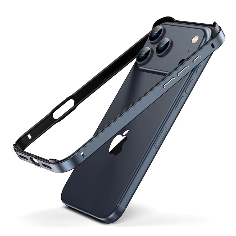 Hybrid Silicone Frame Aluminum Metal Phone Case For iPhone 18 17 16 15 14 Plus 13 12 Pro Max Better Heat Alloy Slim Bumper
