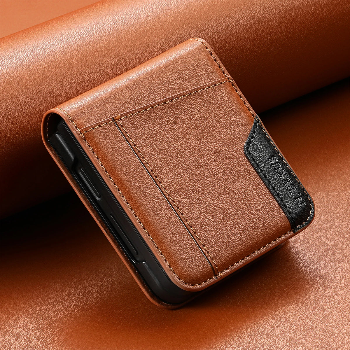 Flip Leather Phone Case For Samsung Galaxy Z Flip 8 7 FE 6 5 4 3 5G Flip7 Flip8 Wallet Card Holder Phone Bag Book Cover Etui