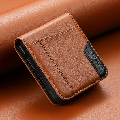 Flip Leather Phone Case For Samsung Galaxy Z Flip 8 7 FE 6 5 4 3 5G Flip7 Flip8 Wallet Card Holder Phone Bag Book Cover Etui