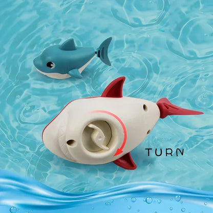 Cartoon Shark Baby Water Play Toy – Wind-Up Bath & Beach Fun - Urbizia