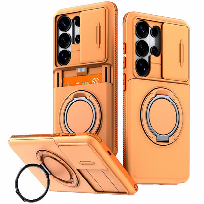 Luxury Wallet Case For Samsung Galaxy S26 S25 S24 Ultra Plus S23Ultra S22Ultra A57 A37 A27 A56 A17 Card Slot Stand Holder Cover