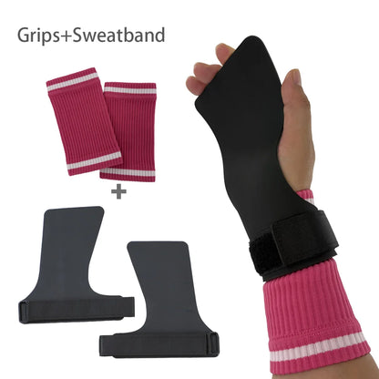 A Pair of Hypalon No-hole Hand Grips for Crossfit Pull-ups Cross Training Gymnastics WODS Weightlifting Palm Protector