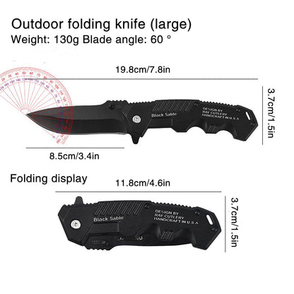 Multi-Functional Safety Folding Knife EDC Pocket Knife with Lock for Outdoor Survival Camping Fruit Knife