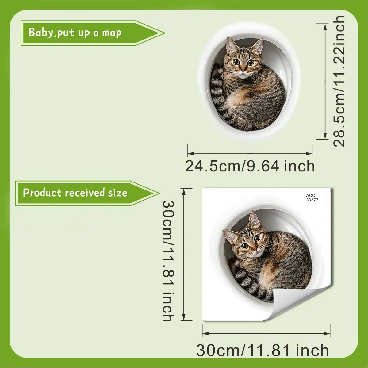 3D Funny Cat Toilet Sticker Bathroom Toilet Cover Sticker Wall Stickers Animal Wc Accessories For Home BathRoom Decoration - Urbizia