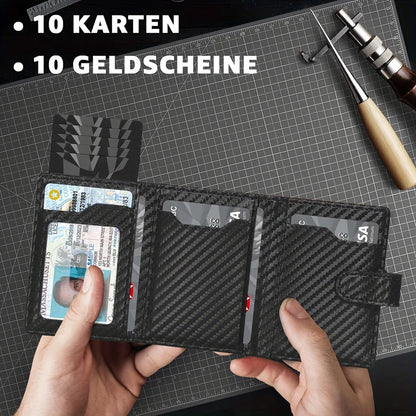 Slim RFID Blocking Men's Wallet with Pop up Card Holder Automatic Credit Card Case