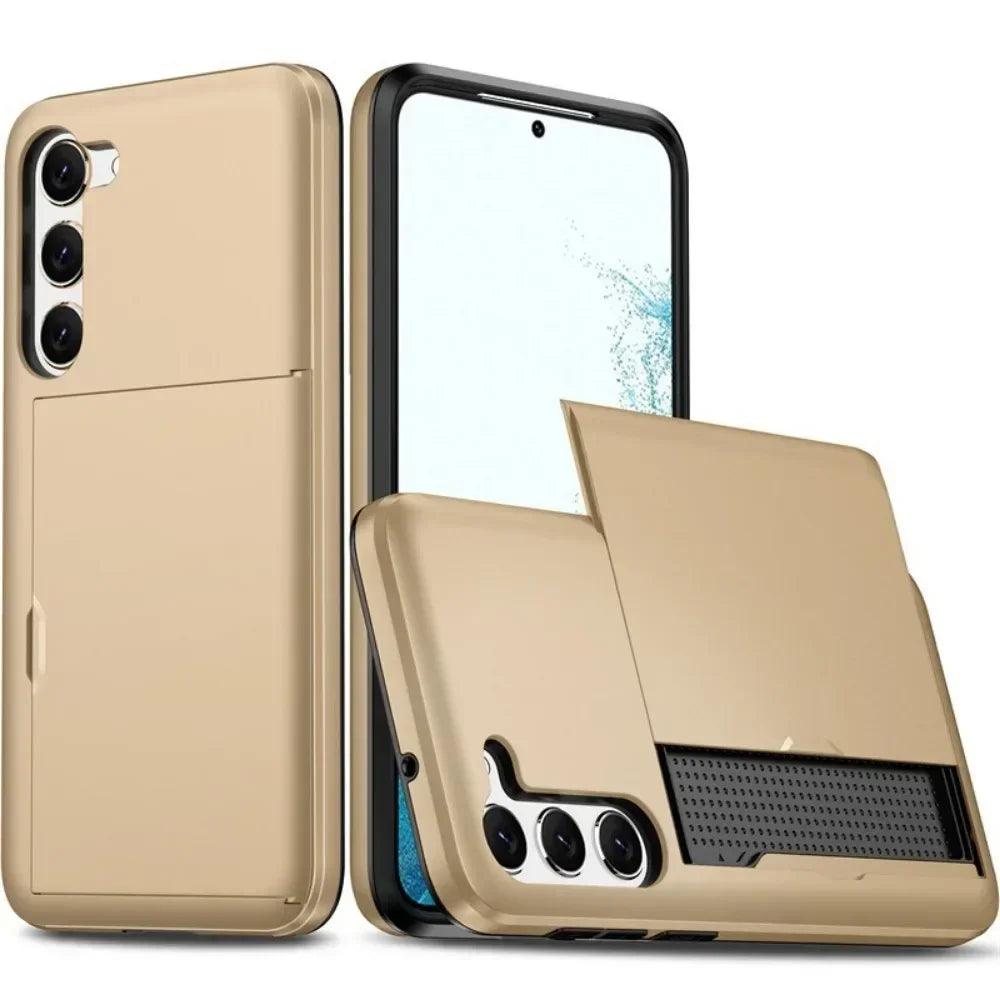 Wallet Card Holder Shockproof Case for Samsung Galaxy