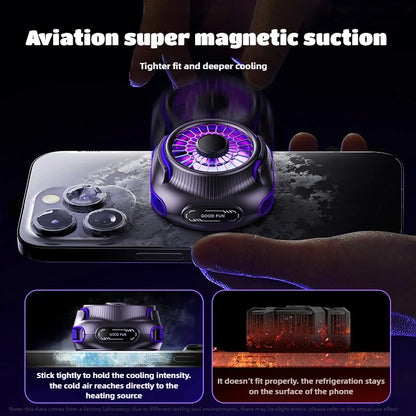 N26 Magnetic Semiconductor Phone Cooling Fan 2-in-1