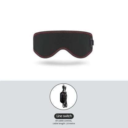 Heating Massage Eye Mask - Hot Compress Relieves Fatigue/Dark Circles, Aids Sleep, 3 Gears Heat & Vibration (For Eye Strain)