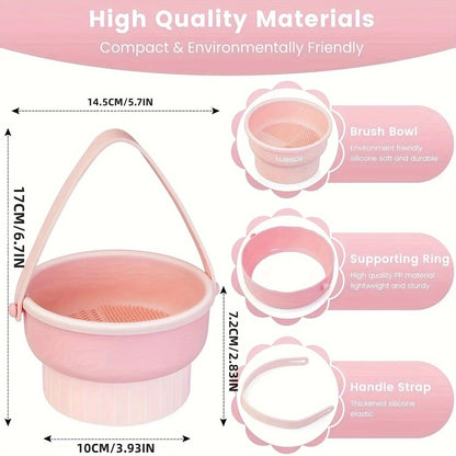 3-in-1 Silicone Makeup Brush Cleaner & Drying Mat Set