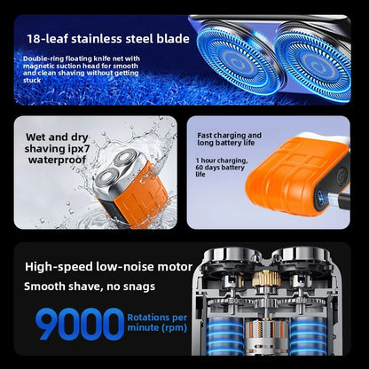 New Multifunctional Intelligent Digital Electric Shaver, Mini Portable Shaver, Men's Automatic Shaver