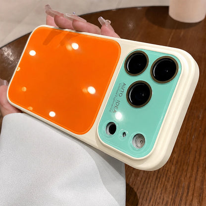 Fashion Dopamine Color-Block Phone Case, Tri-Color Shockproof Protective Cover with Anti-Fingerprint Finish, Raised Camera Lens Protection and Covered Buttons, Compatible With iPhone 13/14/15/16/17/18 Pro Max, Air, Pro and Pl