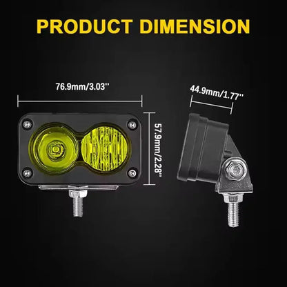 3 Inch 20W LED Work Lights Car Spotlight White Yellow LED Pod Driving Fog Lamp For Car Motorcycle Truck Luggage Rack Lamp