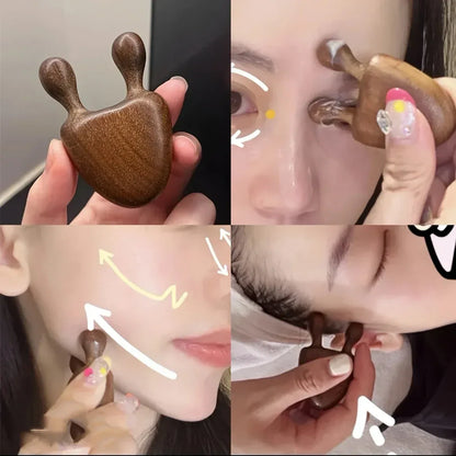 1pc Sandalwood Face Massager Nose & Face Massager - Eye Relief Tool Snail Facial Meridian Massage - Urbizia