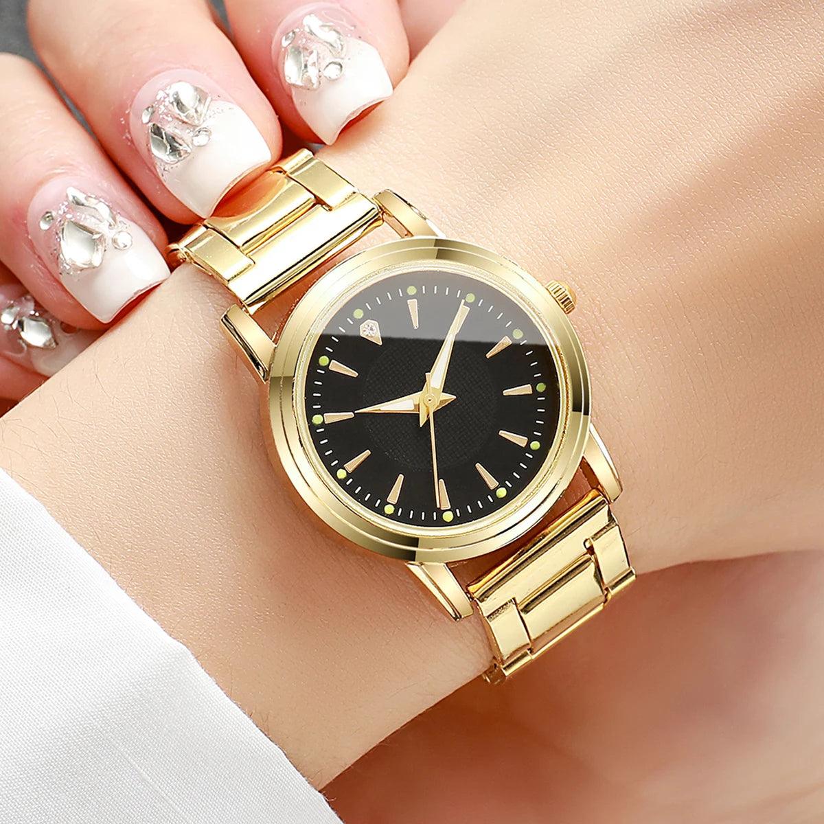 2PCS Couple's Watches Men Business Watch Fashion Analog Women Quartz Watch (Without Box)