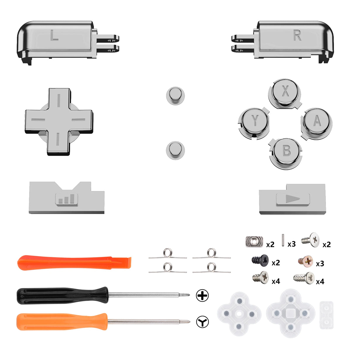 eXtremeRate Custom Replacement Full Set Buttons for Nintendo DS Lite NDSL, for Nintendo DS Lite HandLen - Various Colors