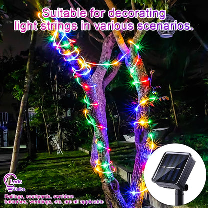 Solar 200 LED Rope Fairy Lights