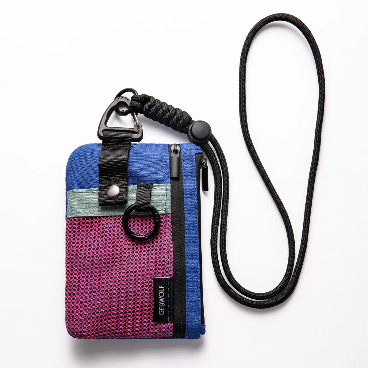 Minimalist RFID Blocking Small Wallet with ID Window,WaterResistant Zip Id Case Wallet with Lanyard Keychain for Cards,Cash
