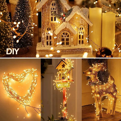 USB LED Firecracker String Lights – 3M / 6M / 9M with Remote Control