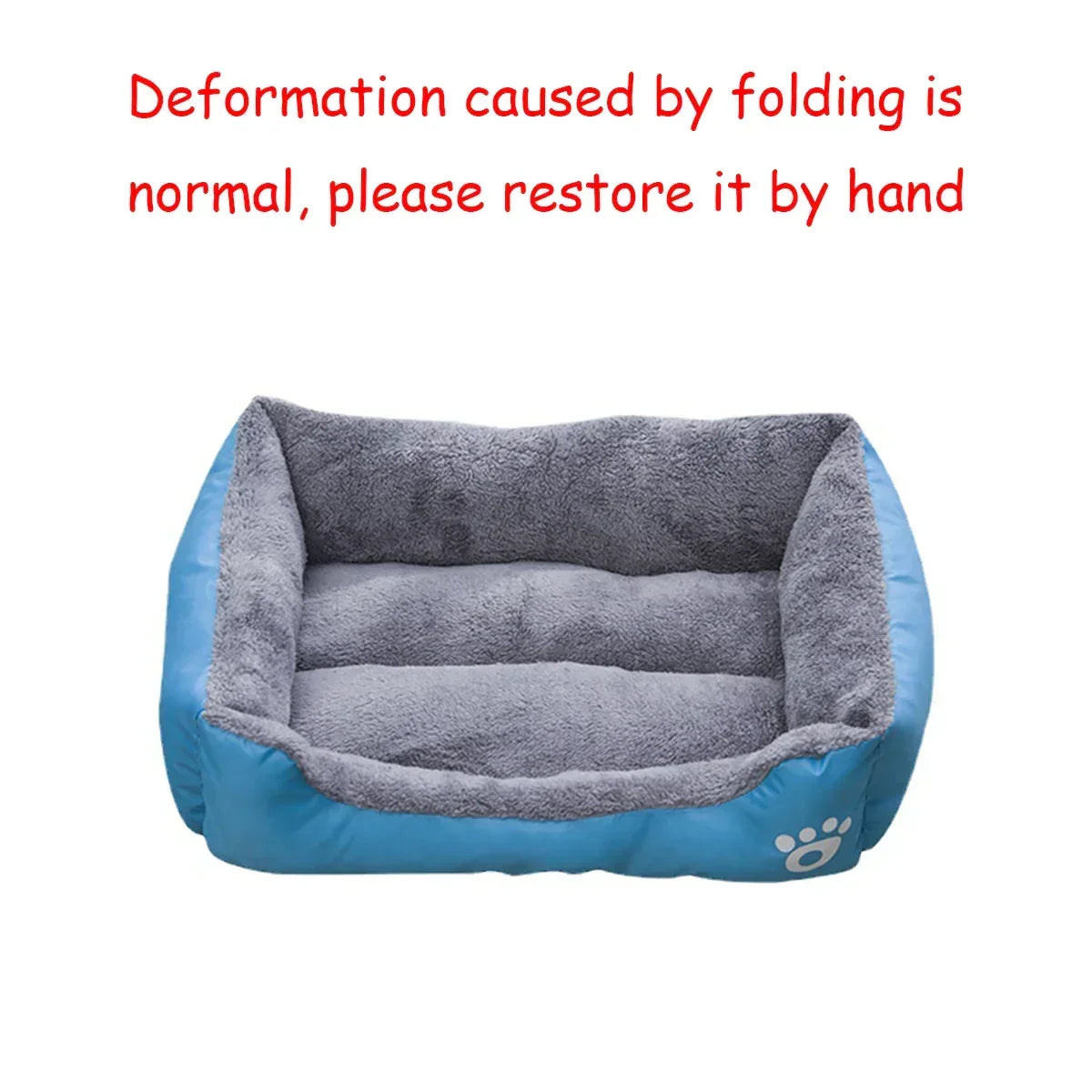 Color Square Winter Soft Warm House for Dog Bed for Dog Mat Waterproof Cat Bed Pet Bed for Large Medium Small Dog House - Urbizia
