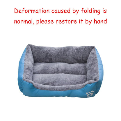 Color Square Winter Soft Warm House for Dog Bed for Dog Mat Waterproof Cat Bed Pet Bed for Large Medium Small Dog House - Urbizia