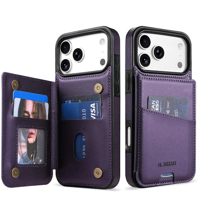 Wallet With Card Slot RFID Blocking Magnetic Flip Leather Case For iPhone 17 Pro Max 17e Air 16e 15 Plus 14 13 12 11 Cover