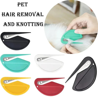 Multicolor Pet Knot Cutter Hair Remover Stainless Steel Painless Safe Grooming Brush for Dogs Cats Effective Shedding Comb Tool - Urbizia