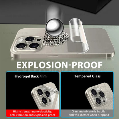 3Pcs Back Hydrogel Film For Apple iPhone 17 16 Pro Max Air Full Cover Screen Protection Clear Film HD Stickers Phone Accessories