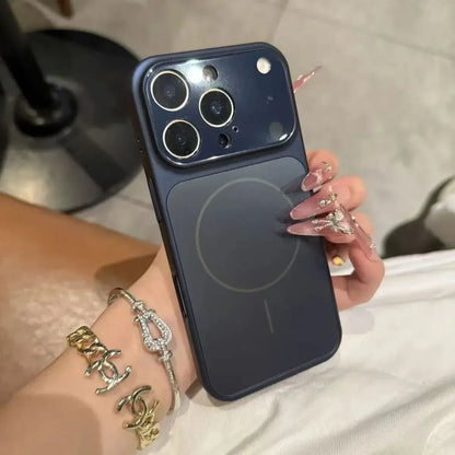 AG Frosted Glass Magnetic Case for iPhone