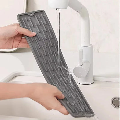 Kitchen Silicone Faucet Mat Drip Protection Pads Faucet Water Catcher Mat Sink Drain Pad Waterproof Non-slip Bathroom Gadget