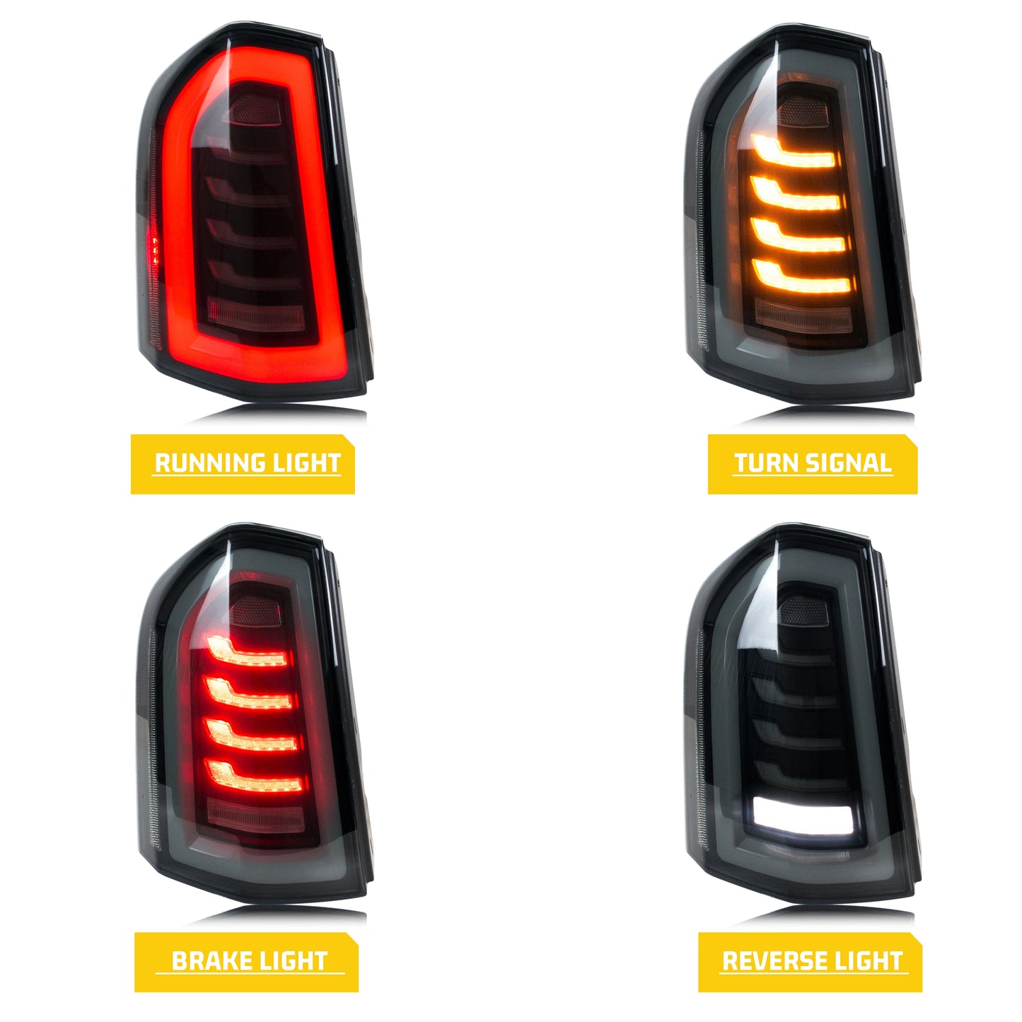 LED Tail Lights For Chrysler 300 300C 300S 2011-2014 Sequential Turn Signal Dynamic Animation Rear Lamps Assembly [Not Fit 2015]