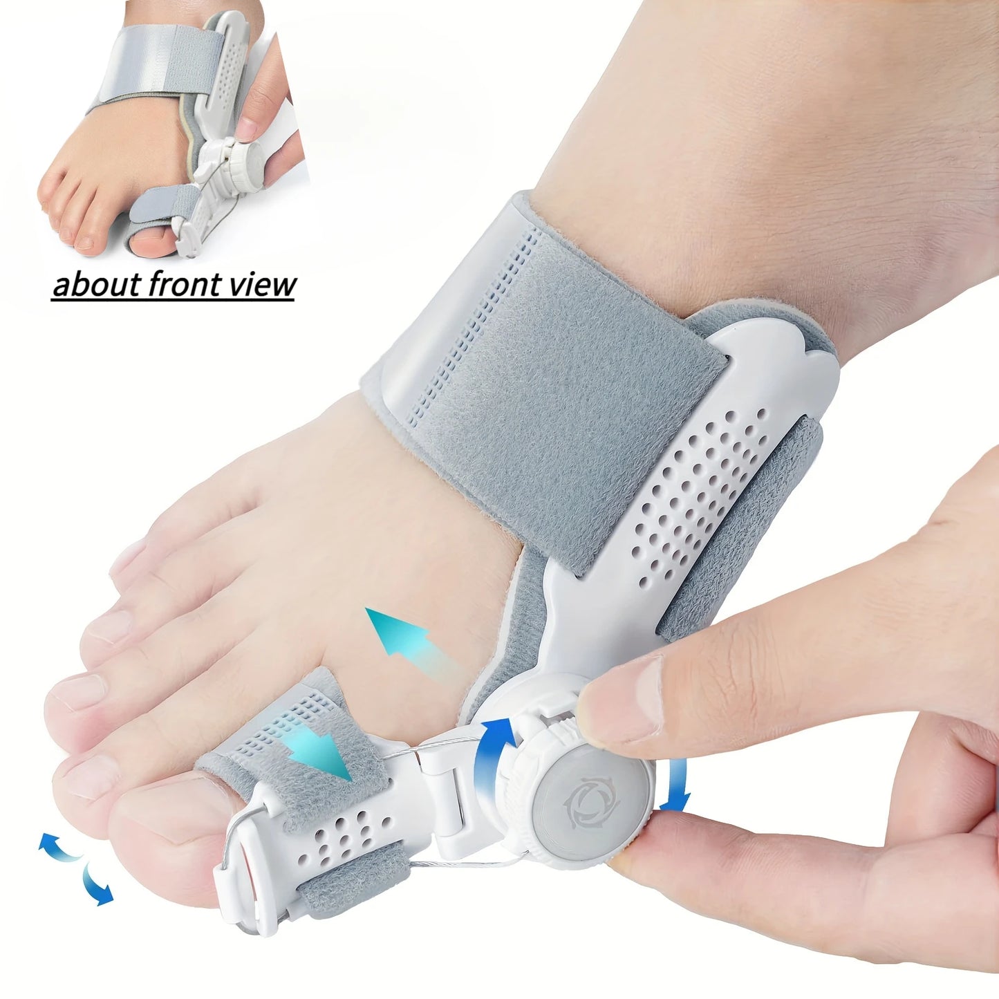 Adjustable Thumb Hallux Valgus Corrector and Toe Alignment Orthotic | Strong Support with Breathable Holes, Soft Cushioning