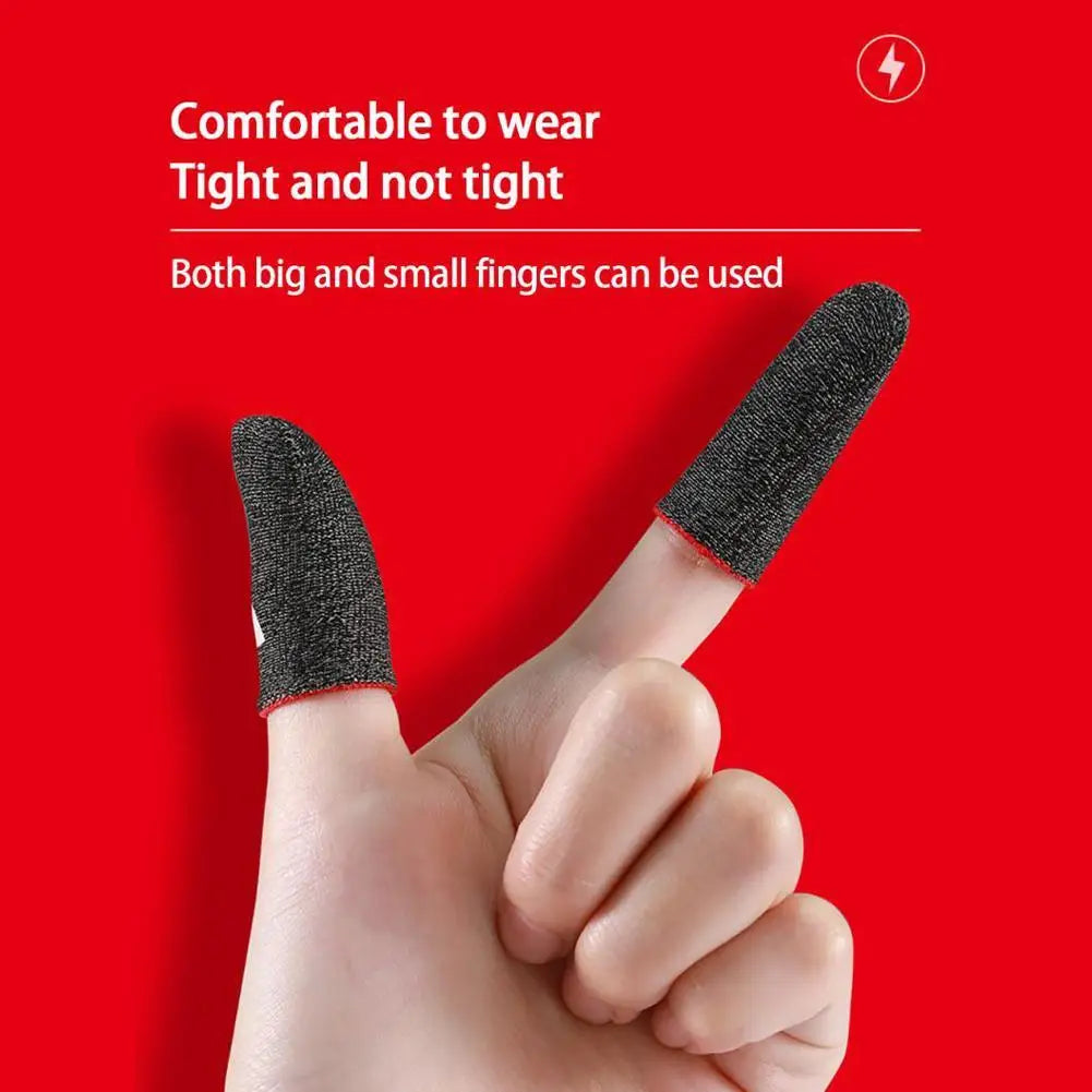 2pcs Fingertip Sleeve Esports Gloves For PUBG Gamer Sweatproof Anti-slip Touch Screen Hand Grip Finger Cot Gaming Finger Cover