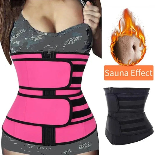 1pc Waist Trainer Slimming Body Shaper Fitness Belt Weight Loss Fat Burning Sport Girdle Sweat Trimmer Workout Cincher Shapewear - Urbizia