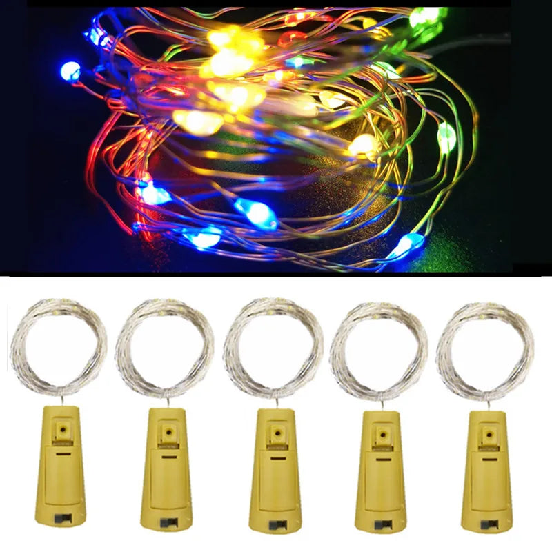 5pcs Wine Bottle Cork Lights