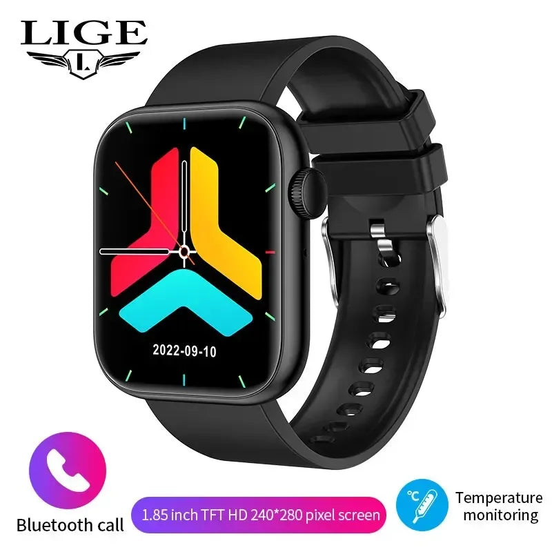 LIGE Smart Watch For Women Full Touch Screen Bluetooth Call Waterproof Watches Sport Fitness Tracker Smartwatch Lady Reloj Mujer - Urbizia