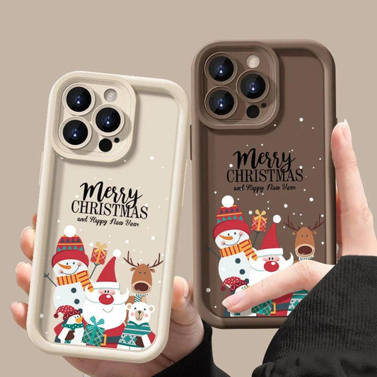 Christmas Pattern TPU Case For iPhone 17 Air 16e 16 Pro Max 15 14 Plus 13 12 11 17 Pro Max Shockproof Soft Silicone Phone Cover