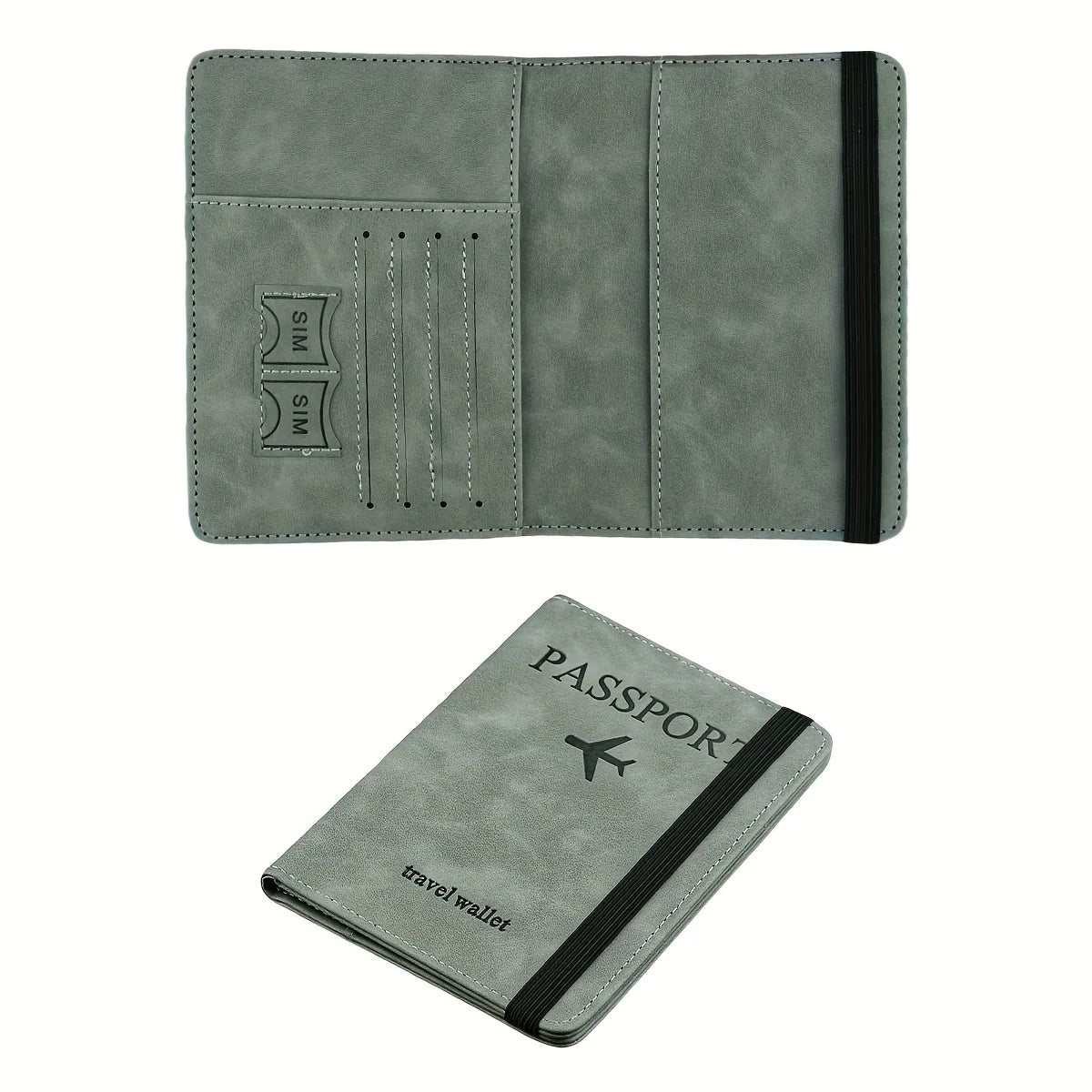 Retro PU Travel Passport Holder, RFID Blocking  Multi-Function Wallet, Passport Covers with Slots for Cards and Personal Items