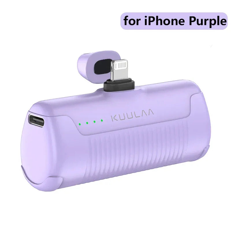 KUULAA Mini Power Bank 4500mAh PowerBank Portable Charger For iPhone 15 14 13 12 Pro Max Externe Batterie For Samsung/Xiaomi