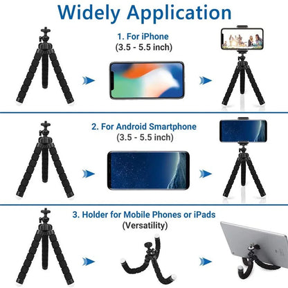 Mini Universal Octopus Tripod Monopod with Phone Clip Webcam Holder for Smartphone Camera Photography Tripe Stand