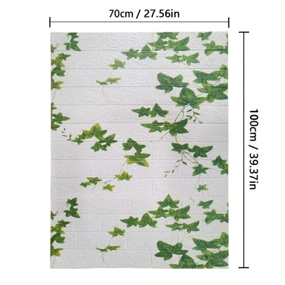 70cmx1m/2m/3m/5m/10m Wallpaper Brick 3D Wall Sticker Foam Self Adhesive DIY Living Room Decor Waterproof Paper - Urbizia
