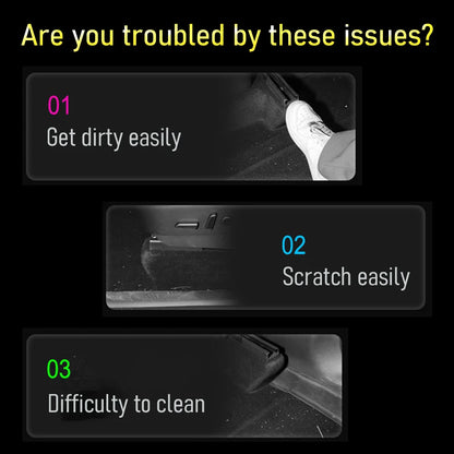 For Tesla Model Y Juniper 2025 2026 Under Seat Corner Guard Seat Slide Rail Protector Cover Anti-Kick Decor Flocking Accessories