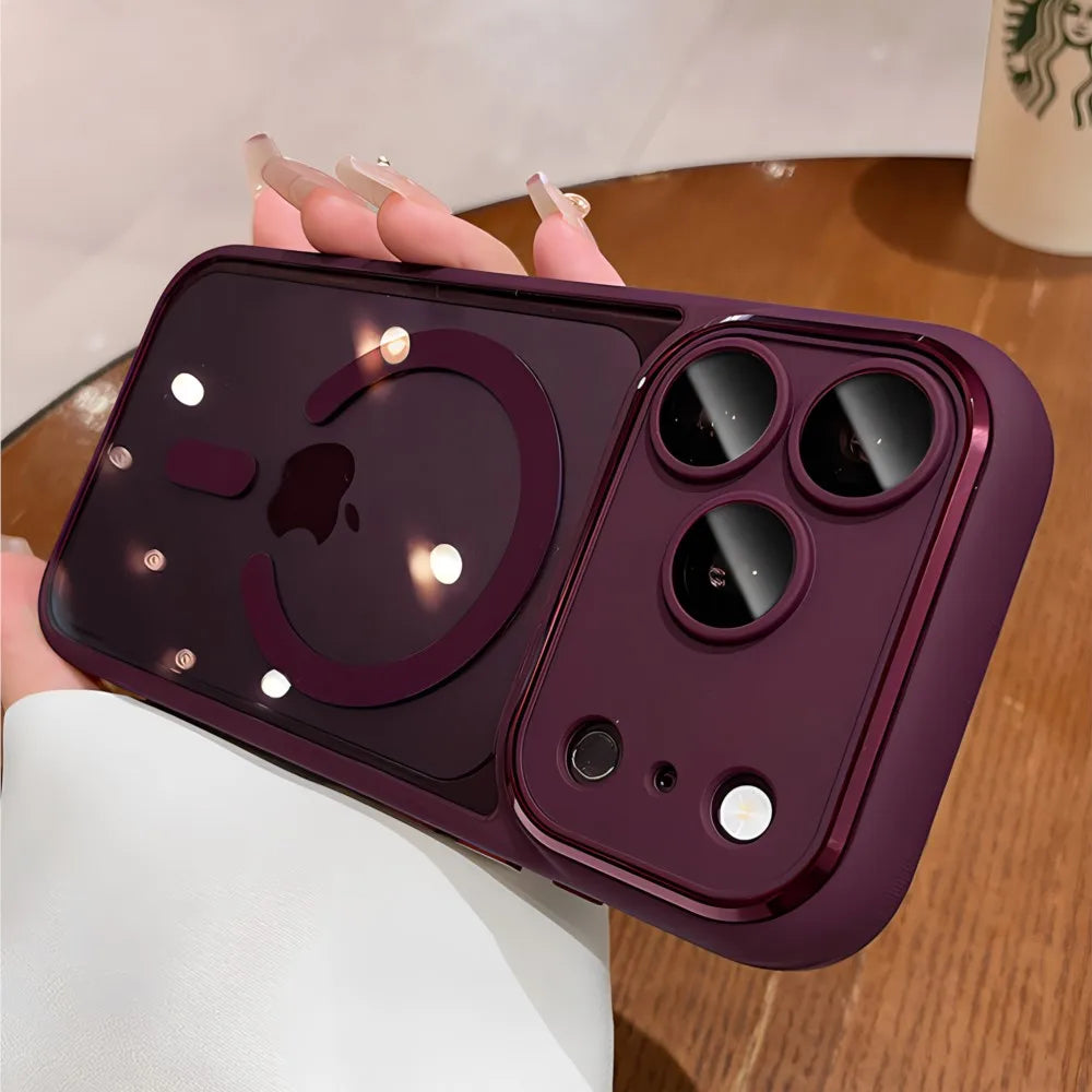 Luxury Shockproof Armor Bumper Clear Magnetic Case For iPhone 18 17 16 15 14 13 12 Pro Max For Magsafe Shockproof Hybrid Cover
