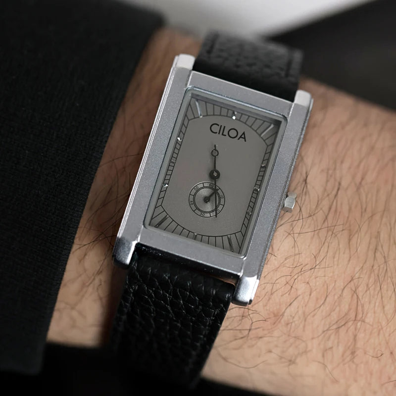 CILOAtank square high quality watch men's brand genuine gift retro business men's 2025 new waterproof light luxury men's watch