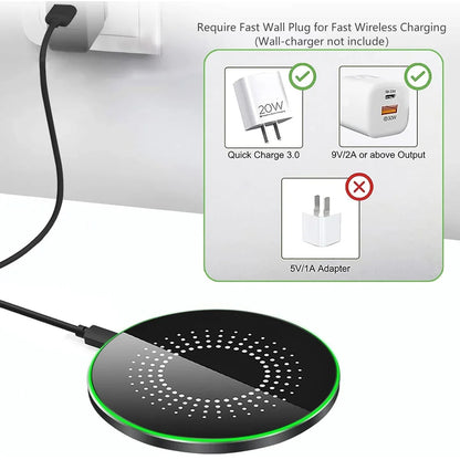 Wireless Fast Charging Dock Station, Induction Charger Pad,for iPhone 17,16, 15,14, Samsung, Xiaomi Phone Chargers,