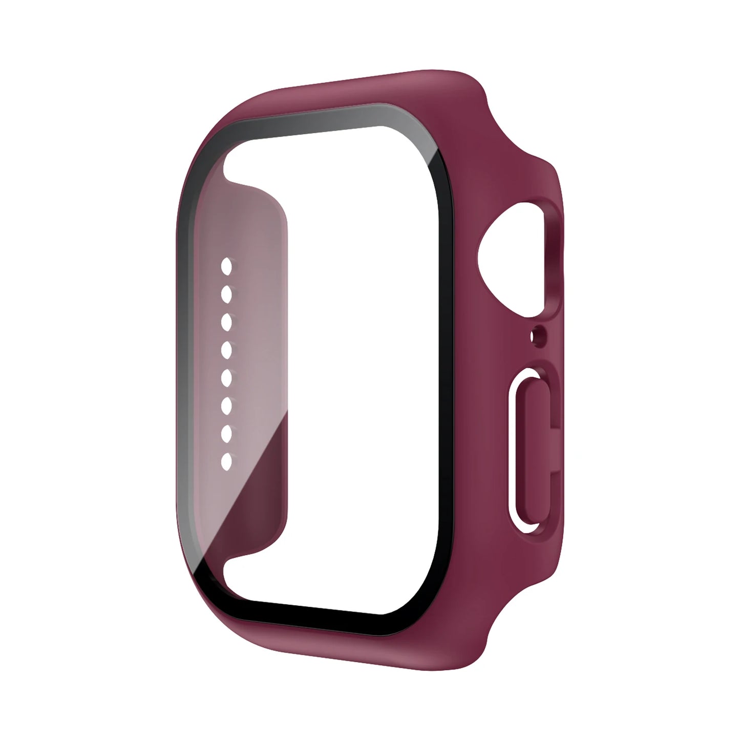 Tempered Glass+Case For Apple Watch 38mm 40mm 41mm 42mm 44mm 45mm 46mm Screen Protector Protective Cover iWatch 10 8 7 9 6 SE 5